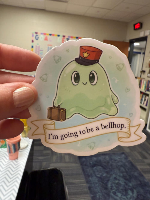 Chauncey Bellhop Sticker | House in the Cerulean Sea Fan Art Decal | TJ Klune Bookish Gift | Durable Vinyl Booktok Sticker