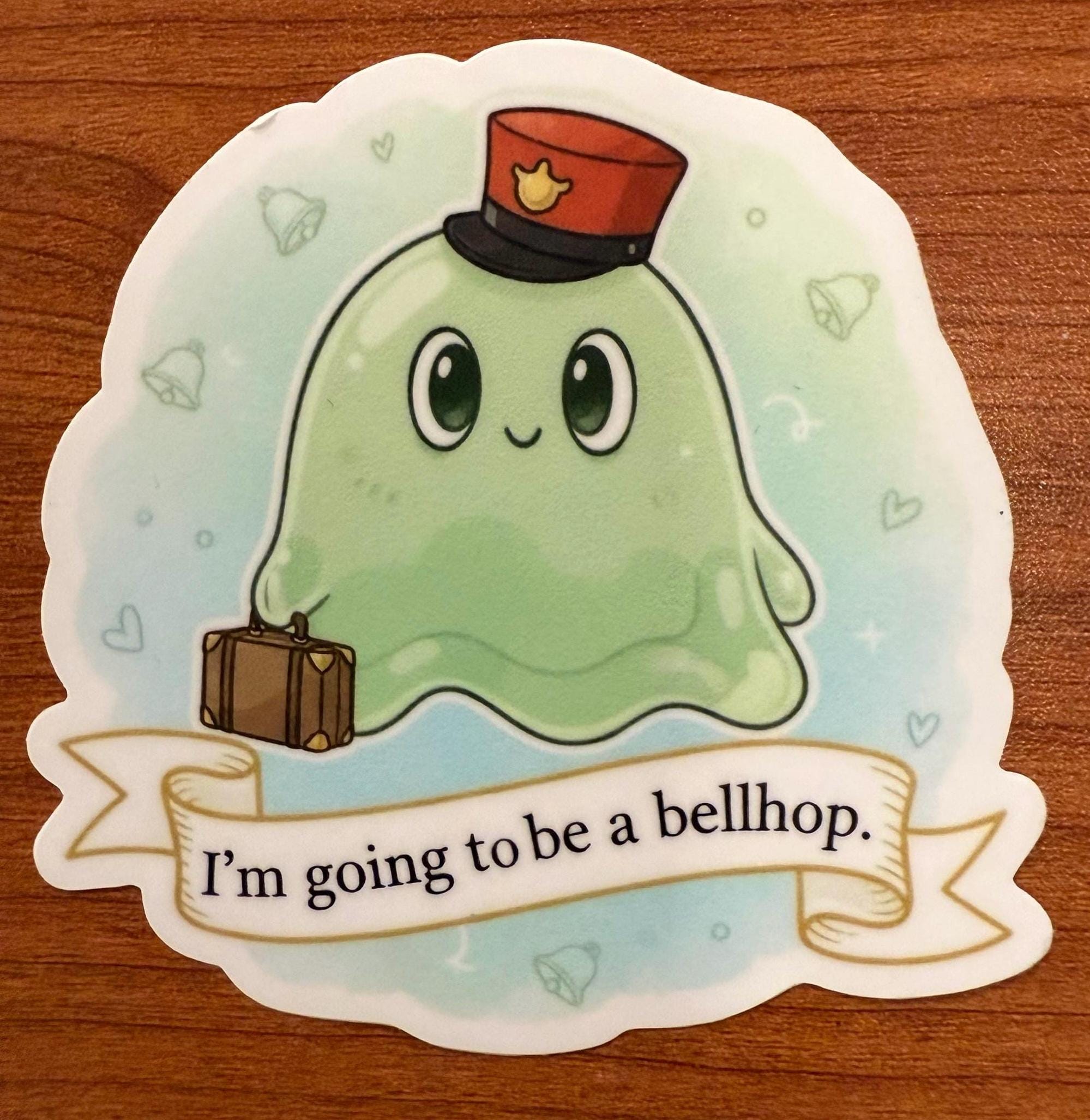 Chauncey Bellhop Sticker | House in the Cerulean Sea Fan Art Decal | TJ Klune Bookish Gift | Durable Vinyl Booktok Sticker