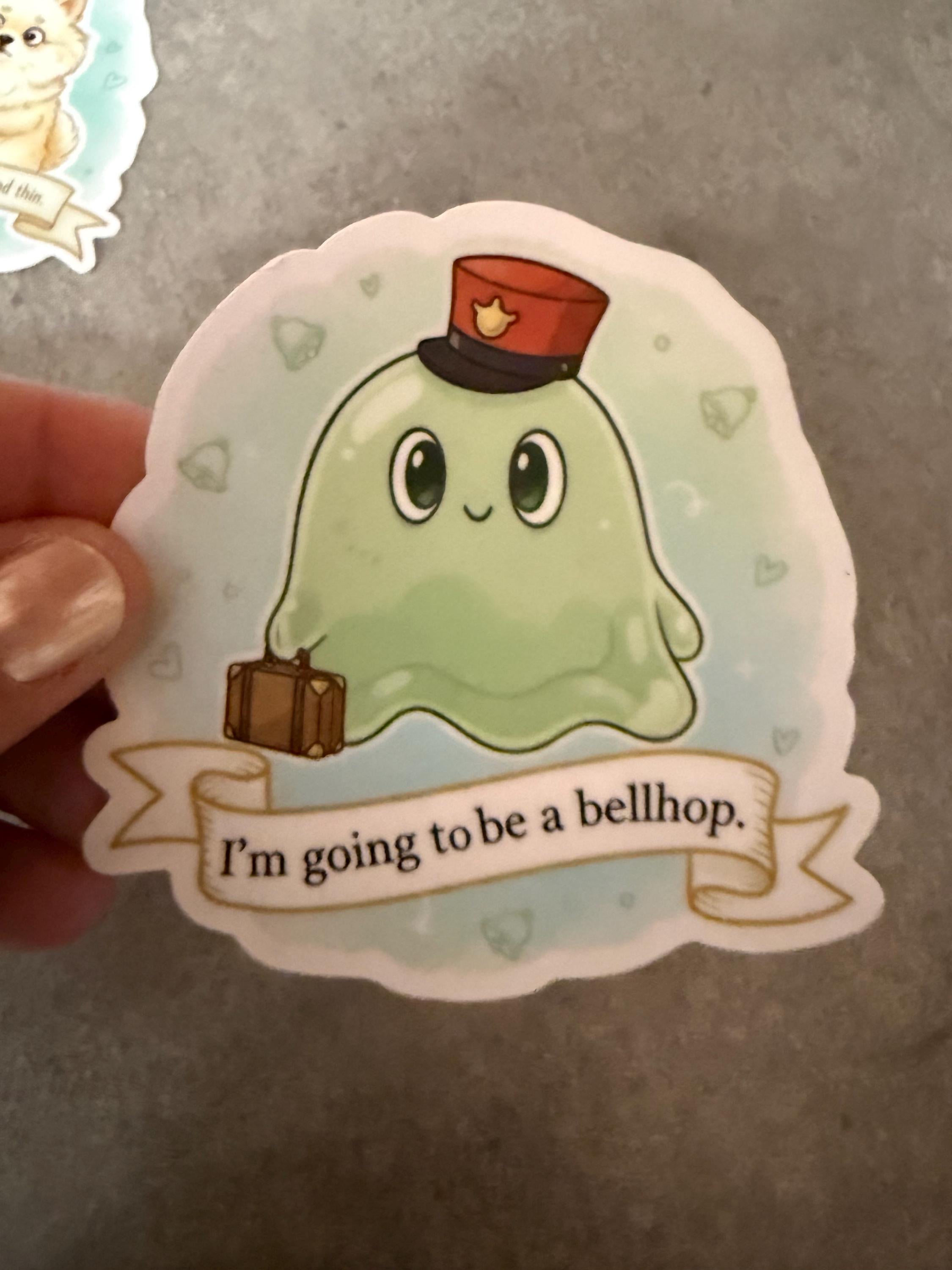 Chauncey Bellhop Sticker | House in the Cerulean Sea Fan Art Decal | TJ Klune Bookish Gift | Durable Vinyl Booktok Sticker