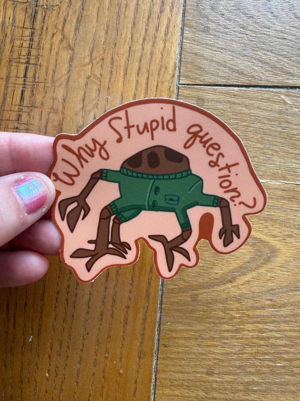 Project Hail Mary Rocky Sticker | Why Stupid Question? Vinyl Decal | Rocky the Eridian Bookish Gift | Andy Weir Fan Art | 3x3 Waterproof