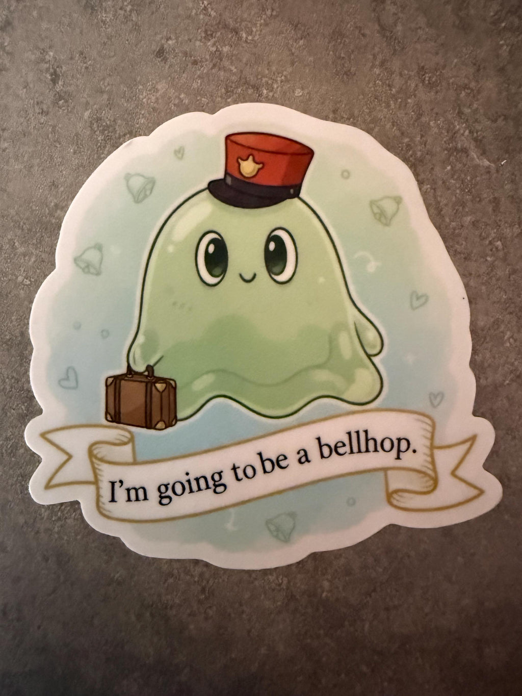 Chauncey Bellhop Sticker | House in the Cerulean Sea Fan Art Decal | TJ Klune Bookish Gift | Durable Vinyl Booktok Sticker