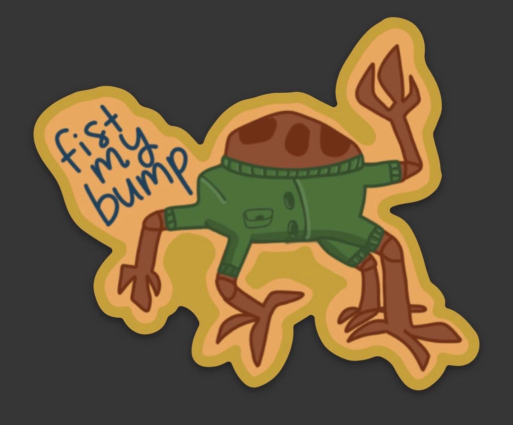 Project Hail Mary Rocky Sticker | Why Stupid Question? Fist My Bump Vinyl Decal | Rocky the Eridian Bookish Gift | 3x3 Waterproof Sticker
