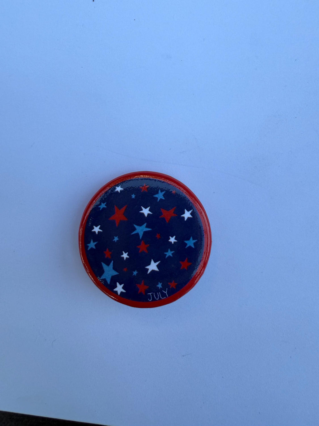 4th of July fireworks & stars set of 2 button pins
