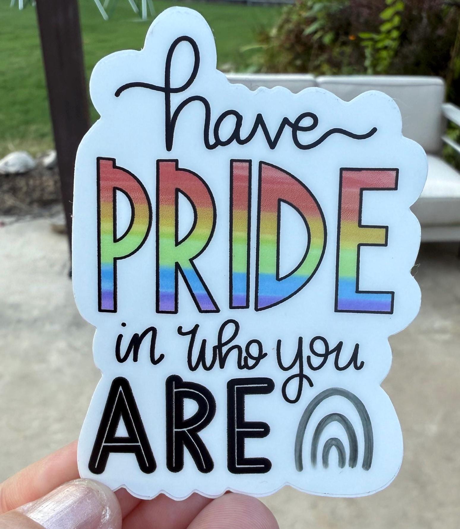 Rainbow Pride Vinyl Sticker | LGBTQ+ Self Love Gift