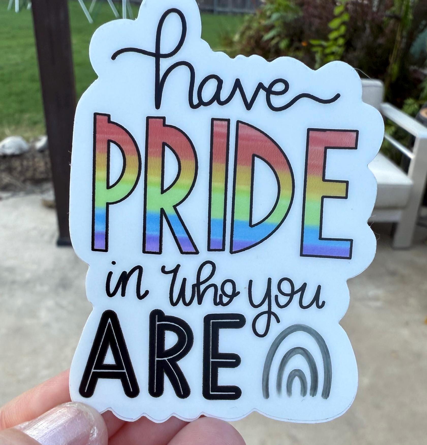 Rainbow Pride Vinyl Sticker | LGBTQ+ Self Love Gift