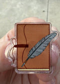 Frozen River Journal Pin | Historical Fiction Bookish Gift | Leather Pen Quill Literary Accessory