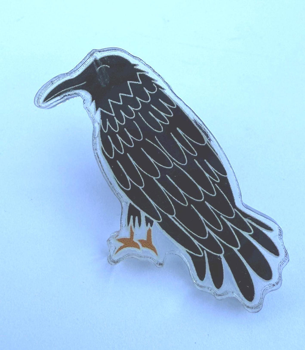 Weyward Raven Acrylic Pin | Emily Hart Bookish Gift | Crow Pin | Literary Gothic Fantasy Accessory