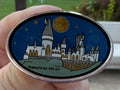 Hogwarts Castle Gold Glitter Pin | Magic School Acrylic Badge | Wizard Fandom Gift | Est. 990 A.D.