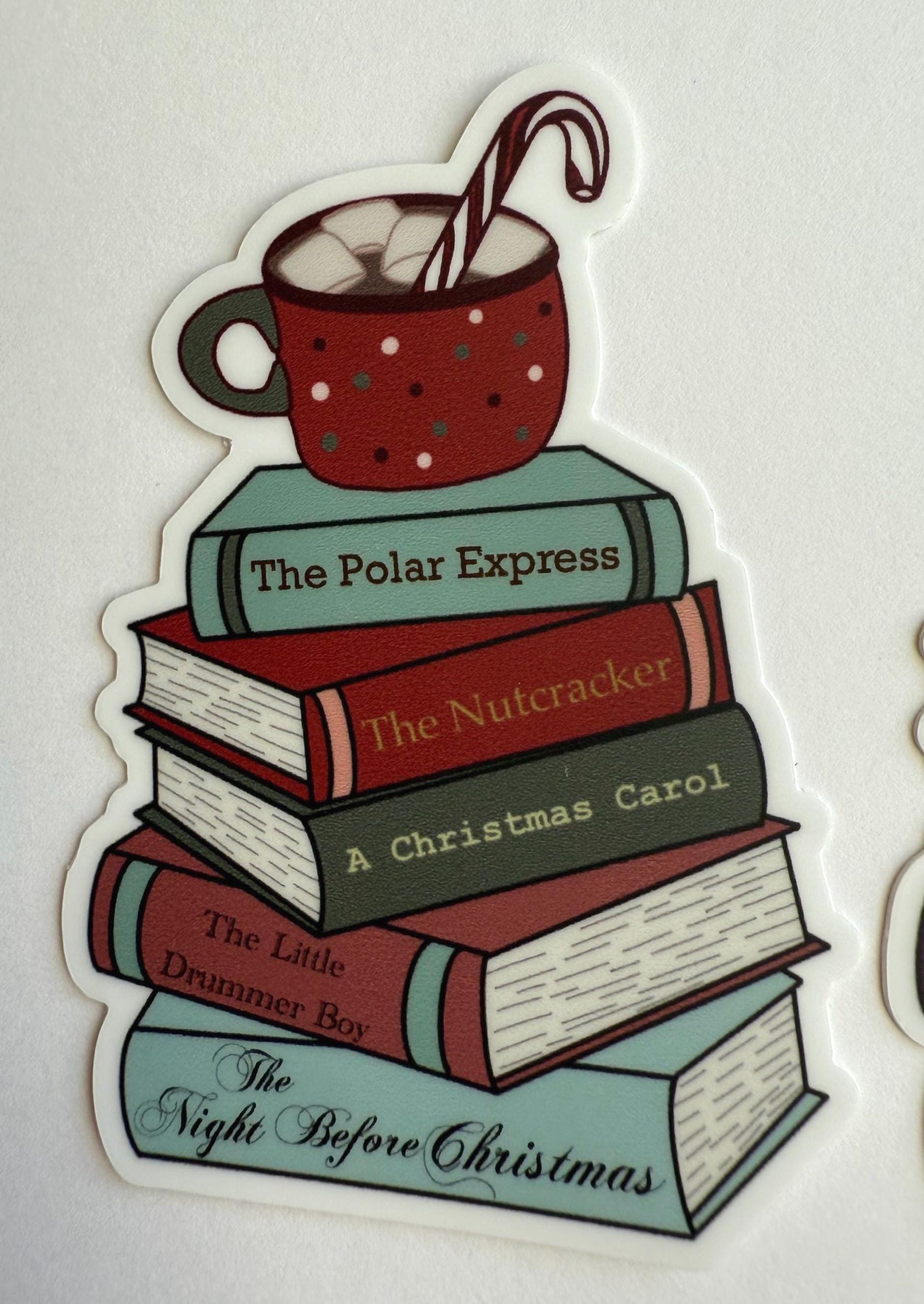 Book Stacks Sticker Pack | Seasonal & Genre Vinyl Decals | 6 pack