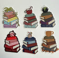 Book Stacks Sticker Pack | Seasonal & Genre Vinyl Decals | 6 pack
