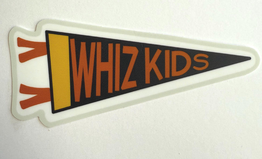 Whiz Kids Pennant Flag Sticker | Academic Achievement Gift | Waterproof Laptop Sticker
