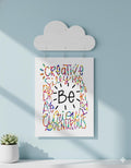 Inspirational Quote Print: Be Curious, Brave, Kind (Digital Download)
