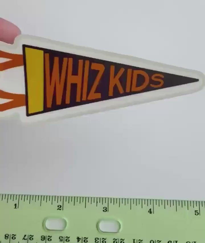 Whiz Kids Pennant Flag Sticker | Academic Achievement Gift | Waterproof Laptop Sticker